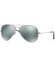 Ray Ban 0RB3025 W3277 58 SILVER CRYSTAL GREY MIRROR Metal Man